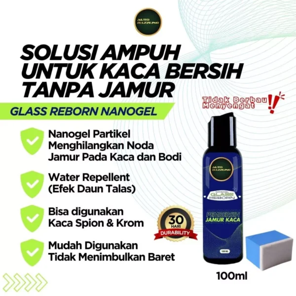 AUTO DAZZLING GLASS REBORN Obat Penghilang Pembersih Jamur Kaca 1