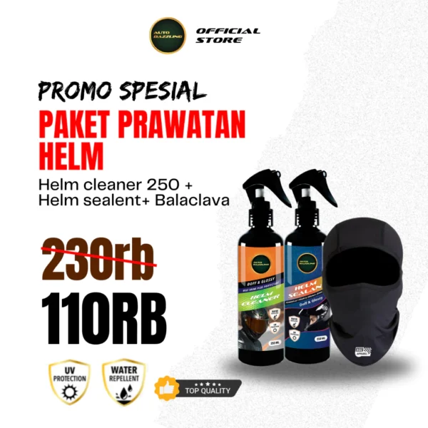Auto Dazzling Special Bundling Masker Balaclava dengan Helm Cleaner dan Helm Sealent Semi Coating 1