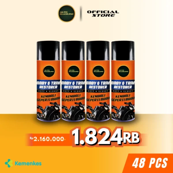 Paket Usaha 48 Body Trim Restorer Pengkilap dan Penghitam Body Motor Auto Dazzling 1